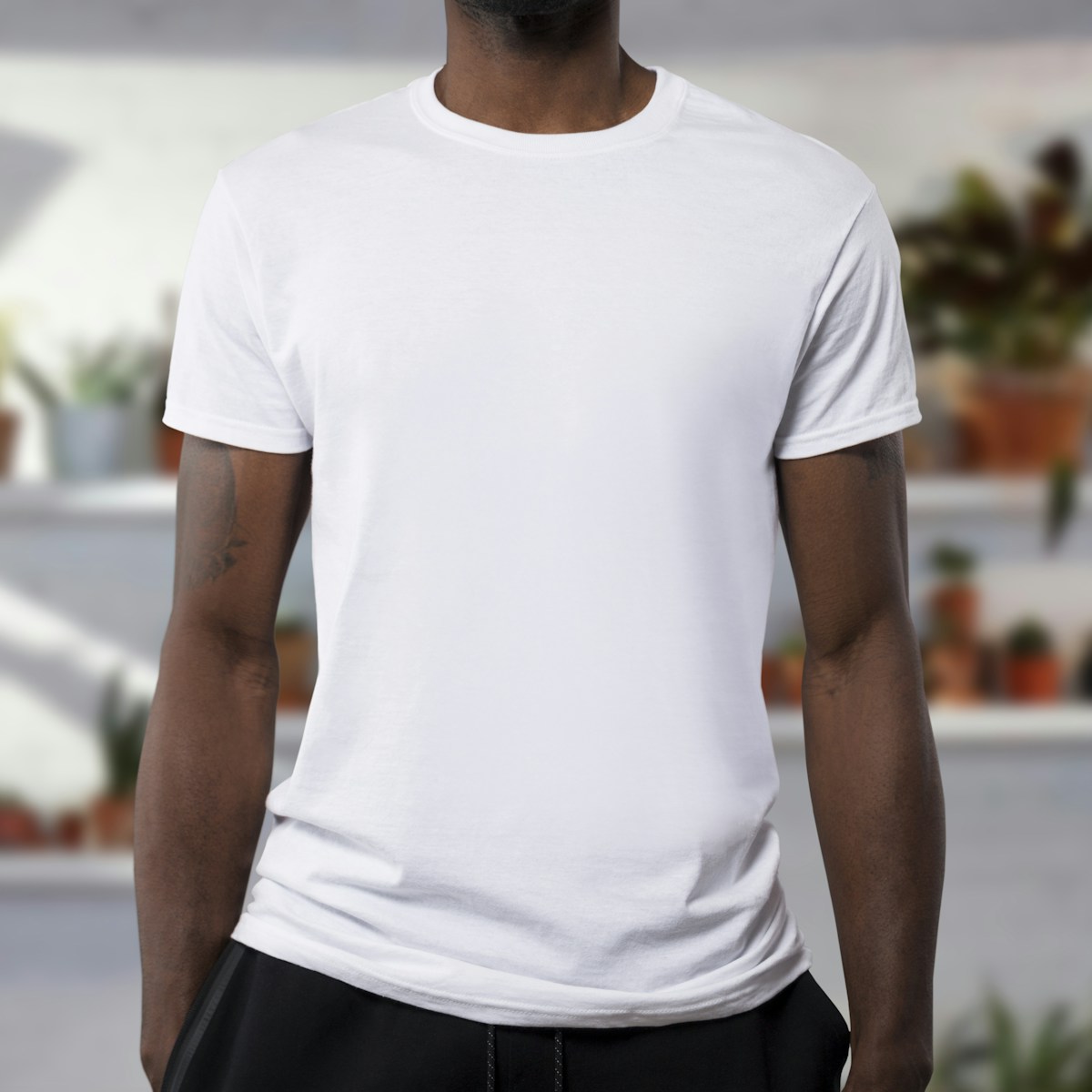 White cotton essential t-shirt